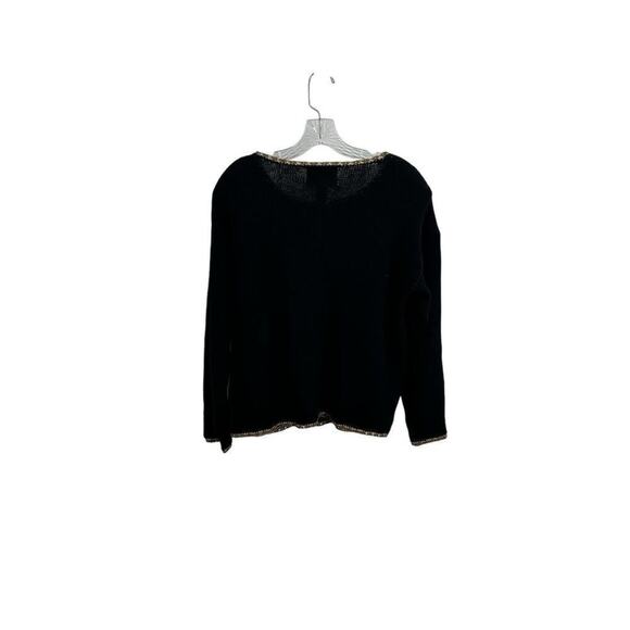 Heirloom Collectibles Floral Embroidered Pearl Black Button Up Women Size M - Picture 15 of 16